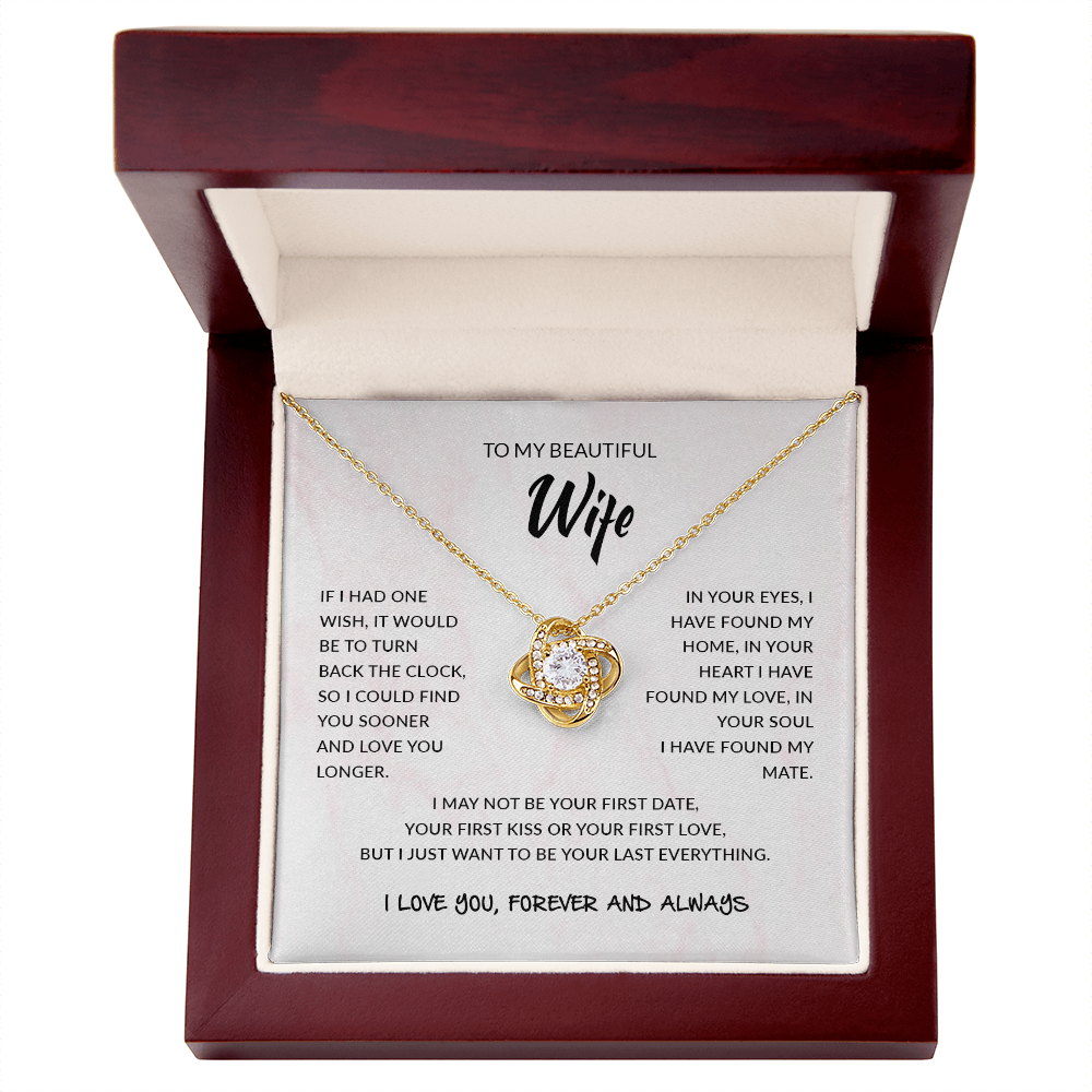 To My Beautiful Wife | Love Knot Necklace