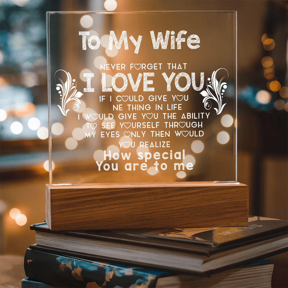 To My Wife | Square Acrylic Plaque