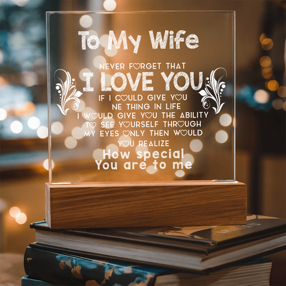 To My Wife | Square Acrylic Plaque